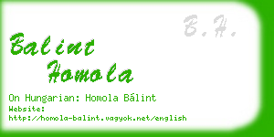 balint homola business card