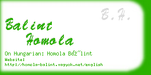 balint homola business card